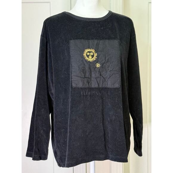 Stansport Black Pullover with Gold Sun - Women's XL - Picture 1 of 4